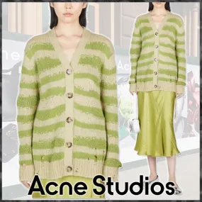 Acne Studios  |Stripes Casual Style Wool Nylon Street Style Long Sleeves