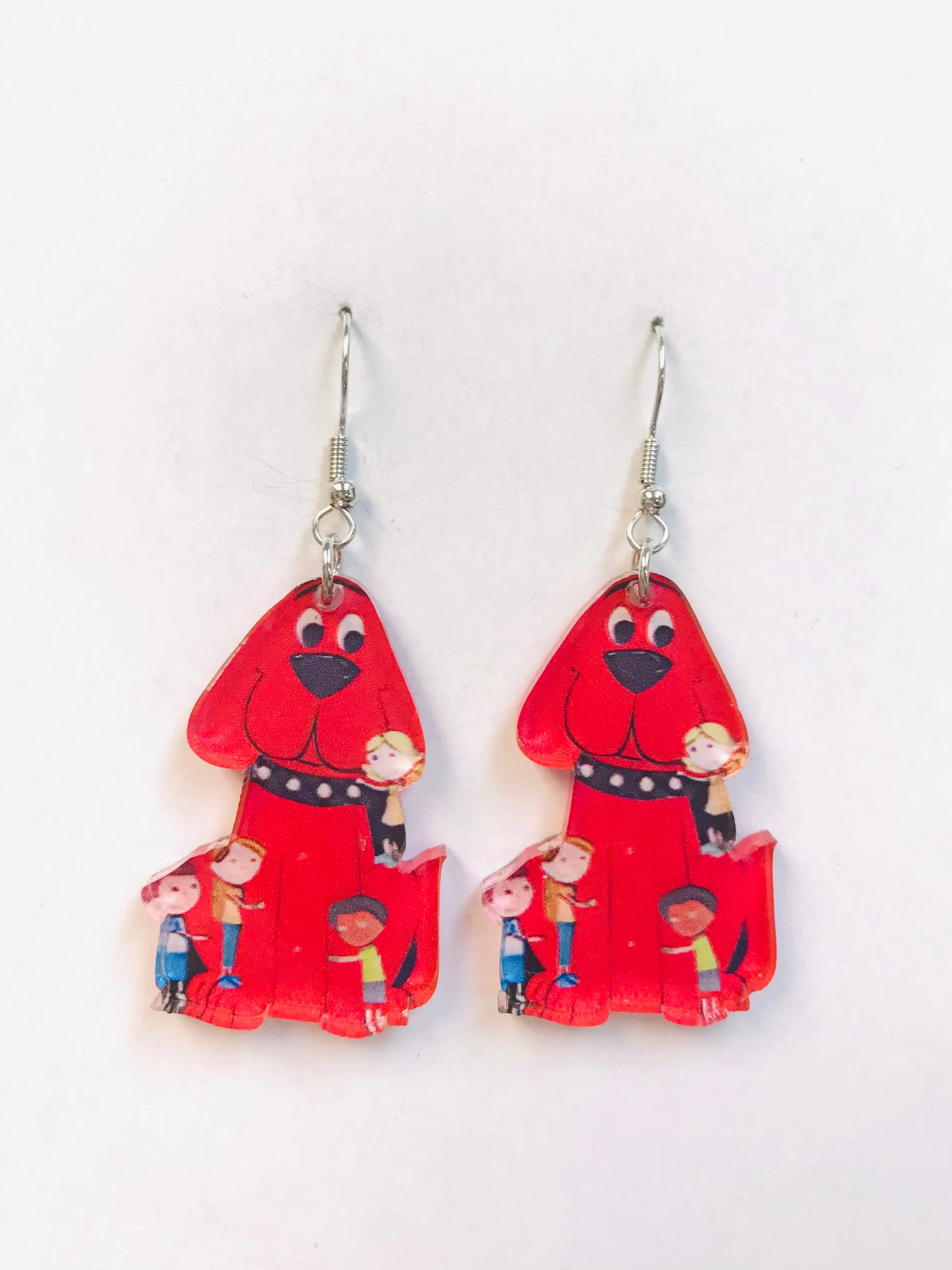 Acrylic Clifford the Big Red Dog Earrings