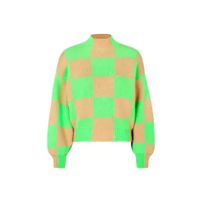 Adonis Sweater - Green/Tan Check