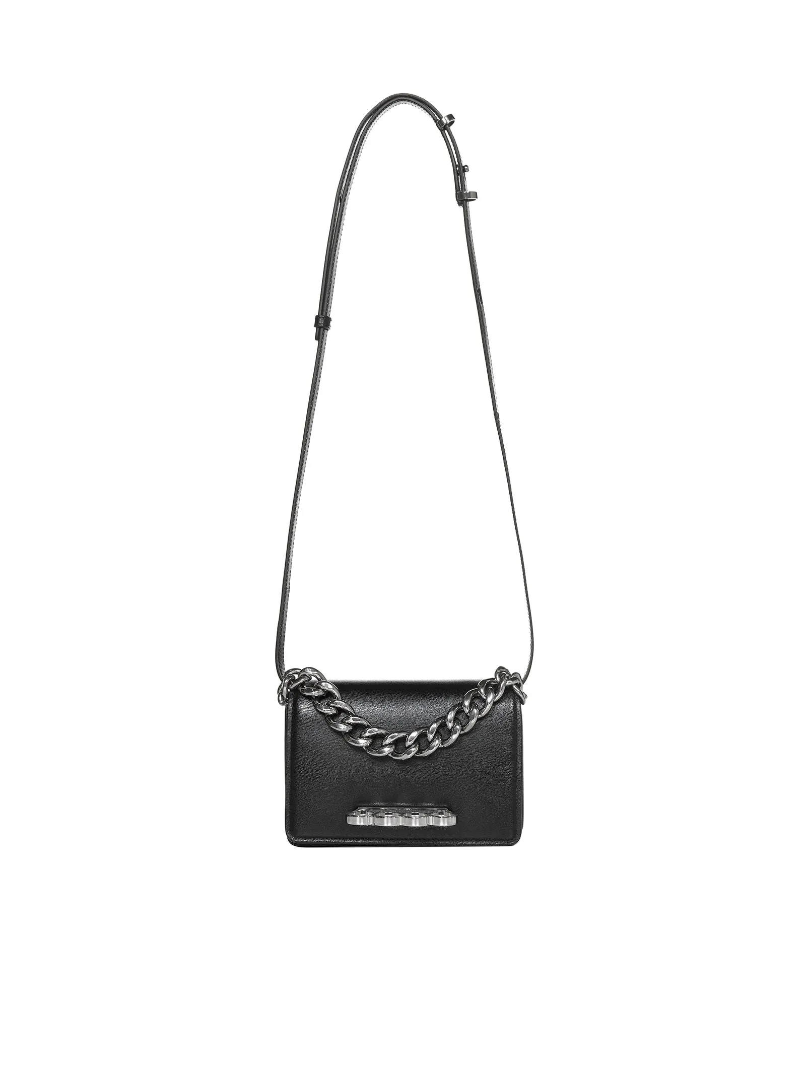 Alexander McQueen Chain-Link Four Ring Mini Shoulder Bag