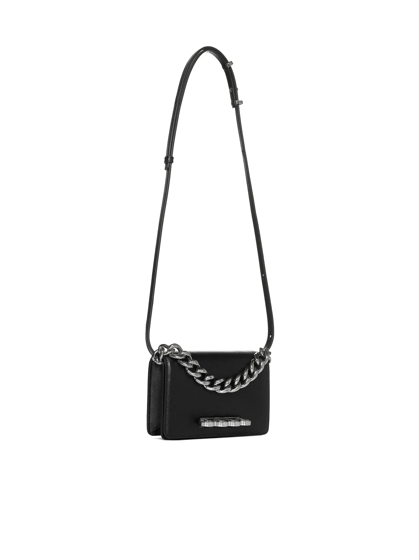 Alexander McQueen Chain-Link Four Ring Mini Shoulder Bag