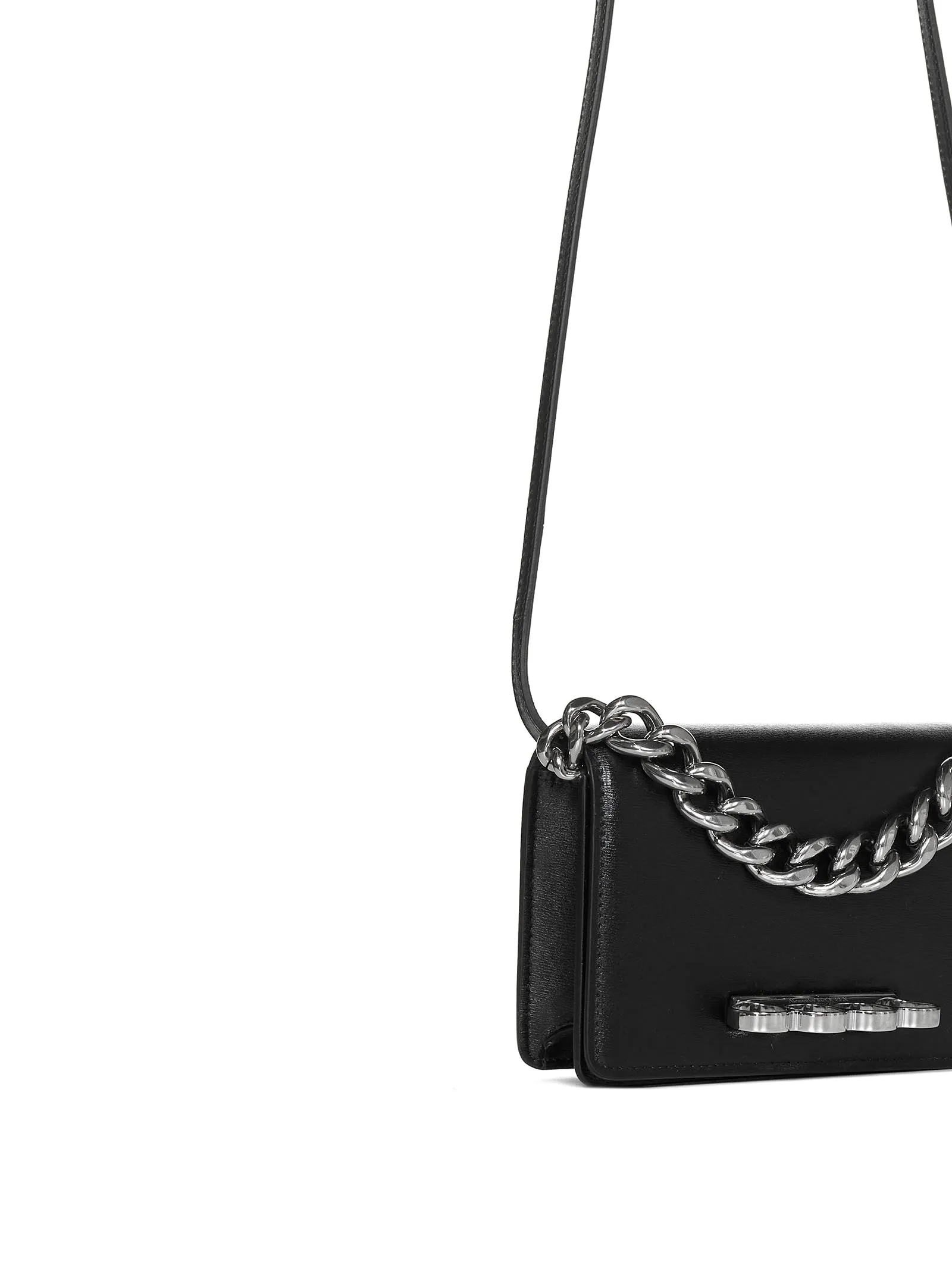 Alexander McQueen Chain-Link Four Ring Mini Shoulder Bag