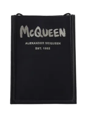 Alexander McQueen Graffiti Logo Printed Shoulder Bag