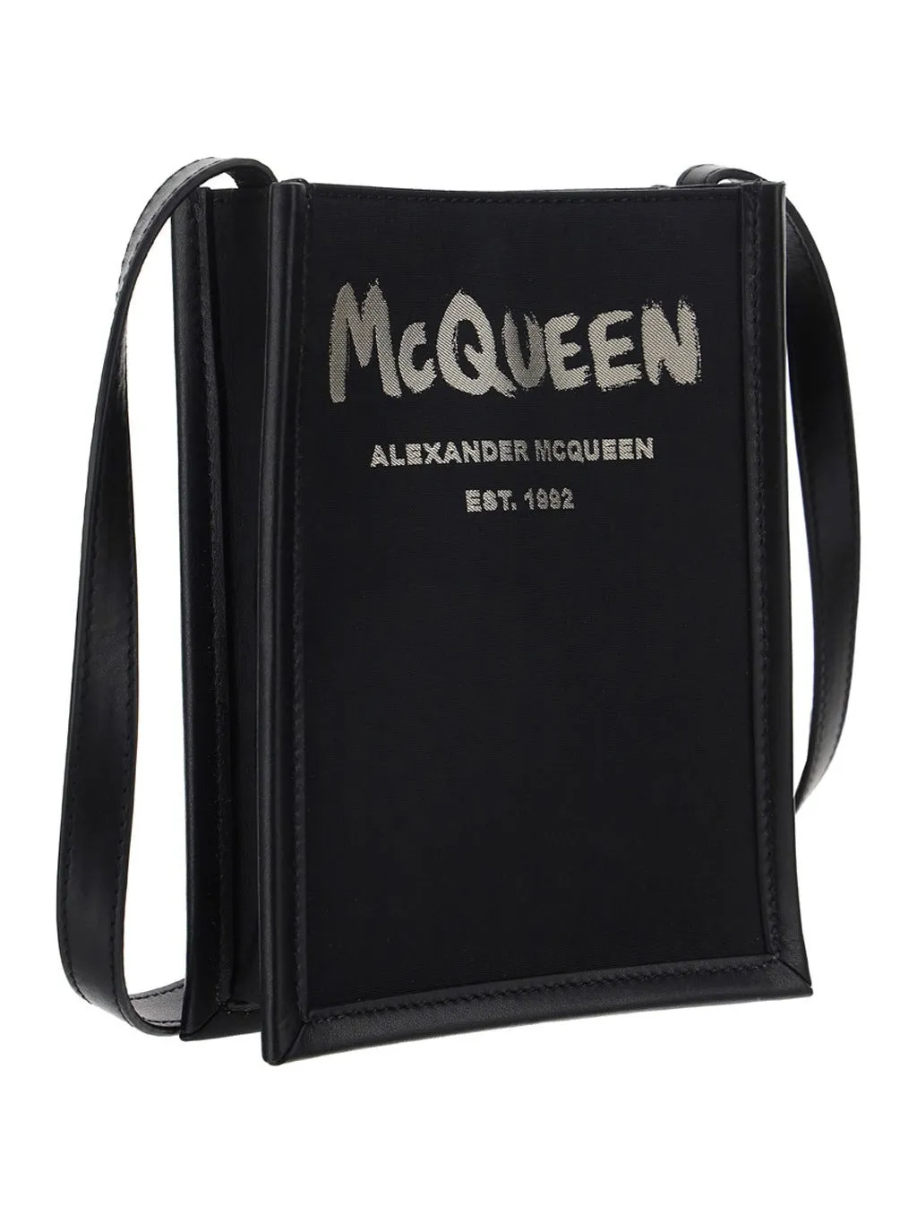 Alexander McQueen Graffiti Logo Printed Shoulder Bag