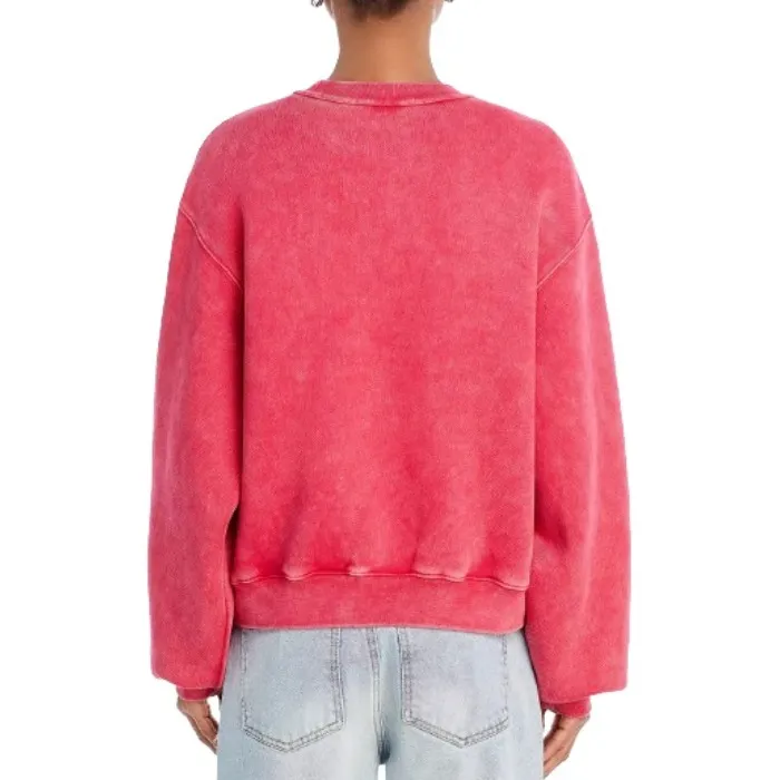 Alexander Wang  |Rib Long Sleeves Plain Cotton Oversized Logo