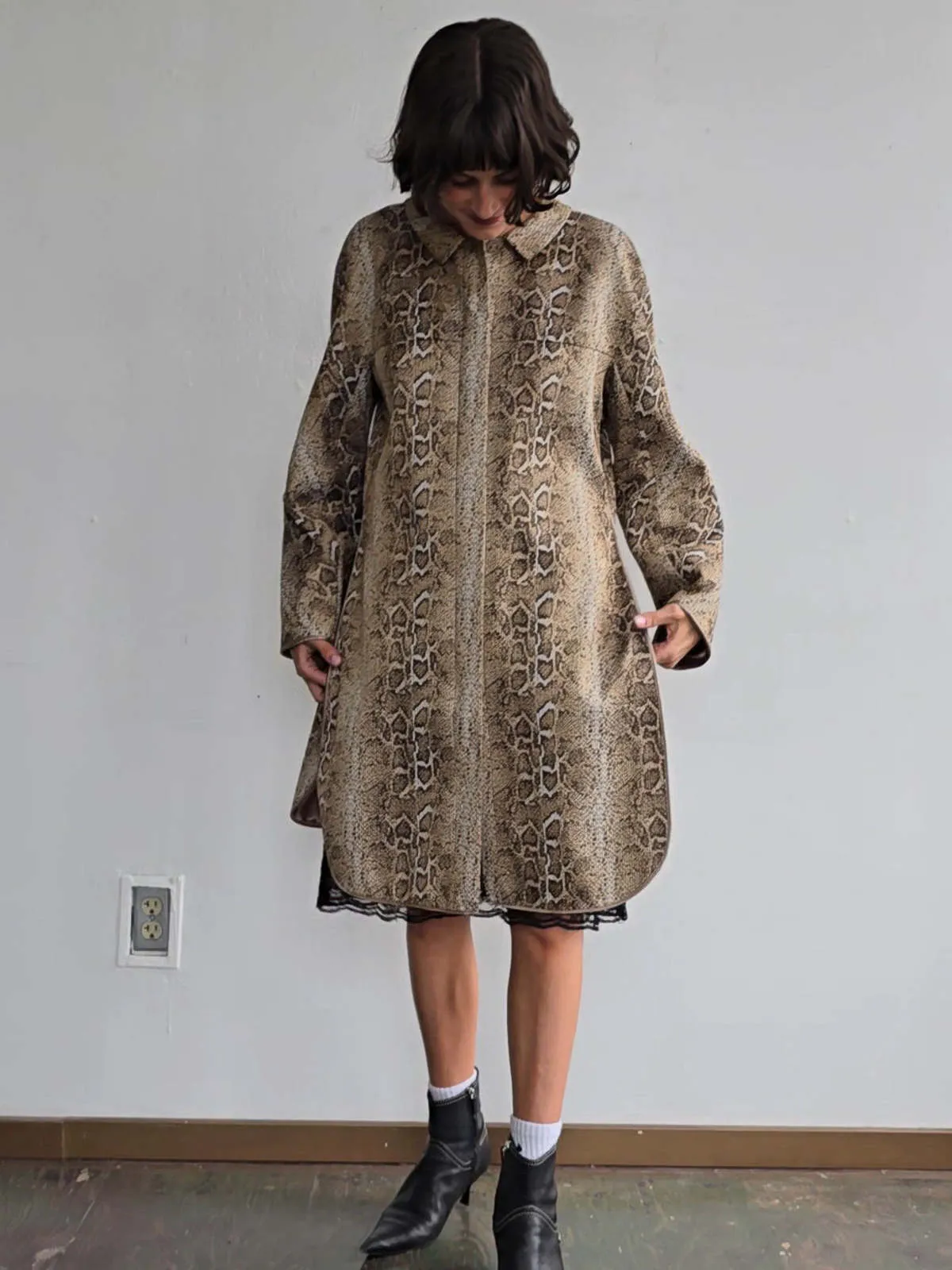 Armani Snakeskin Collared Coat - Prints