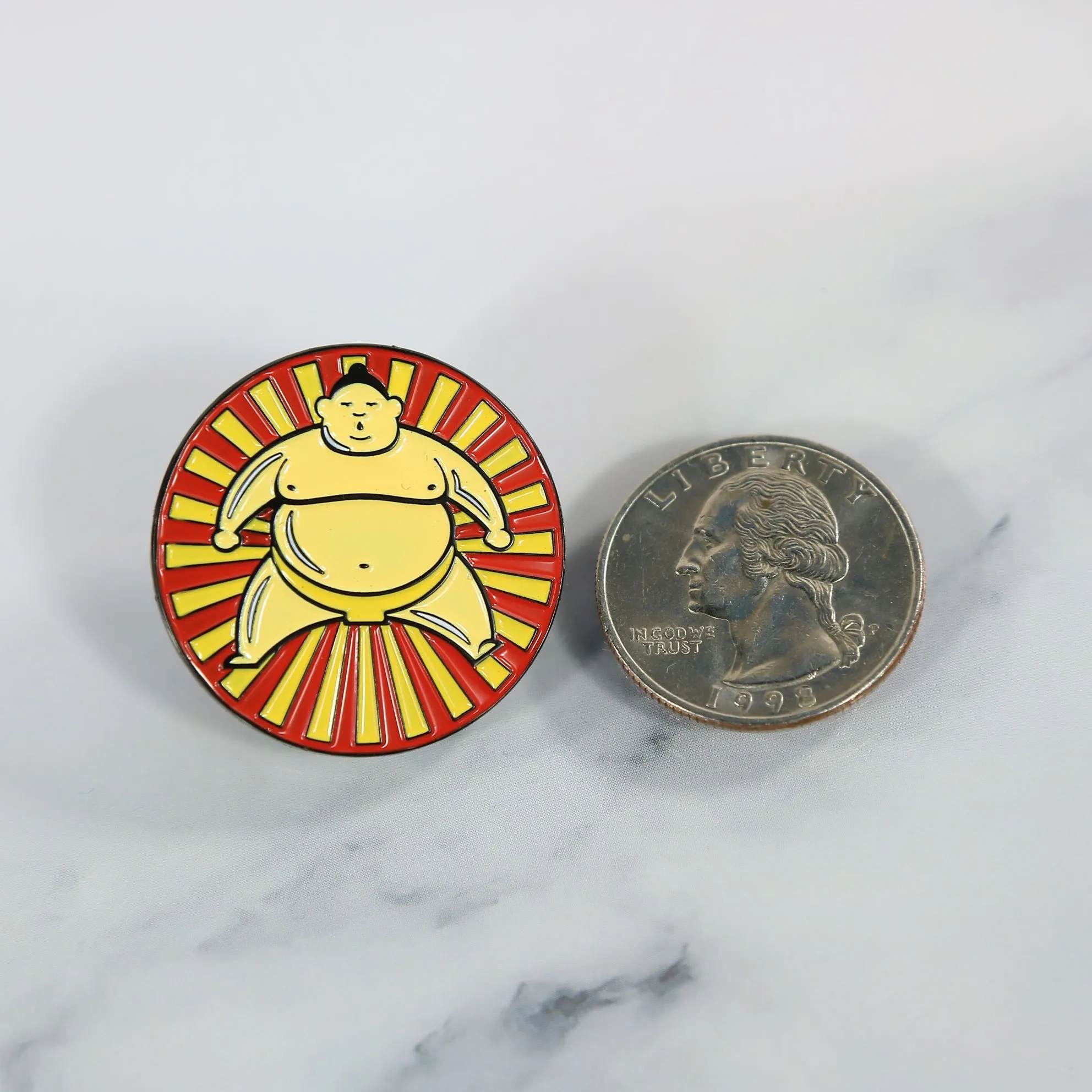 Asian Heritage Sumo Fitted Cap Pin | Enamel Pin for Side Patch Fitted Hat