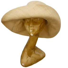 AUDREY | Natural Raffia Hat | 5 Shapeable  Brim | UPF50