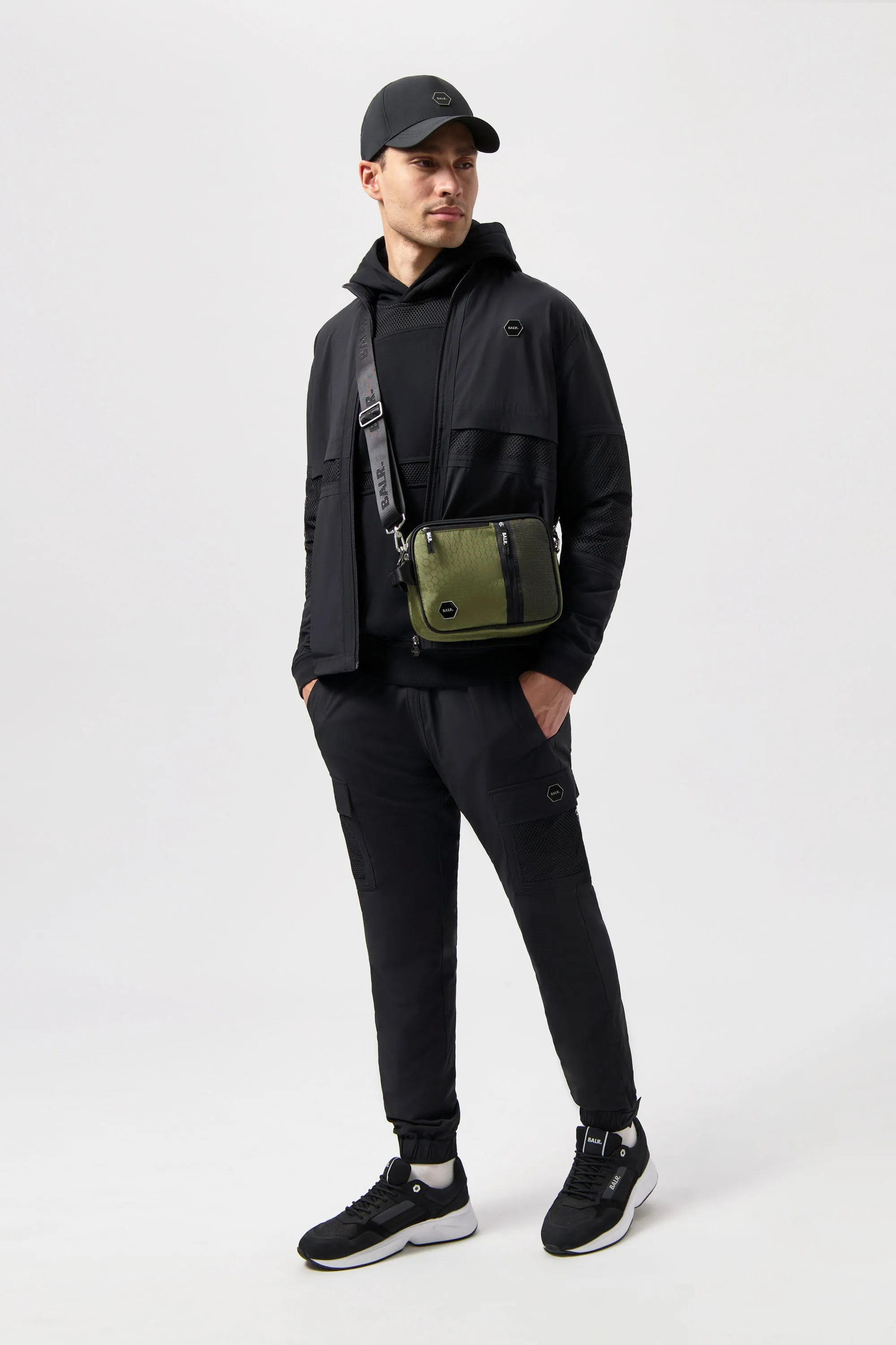 BALR. Hexagon Shoulder Bag Sphagnum