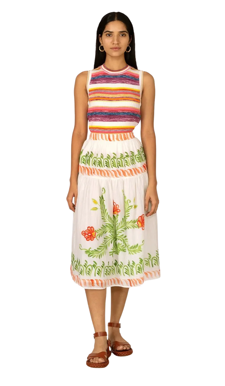 Banjanan Antonia Skirt, Watermelon