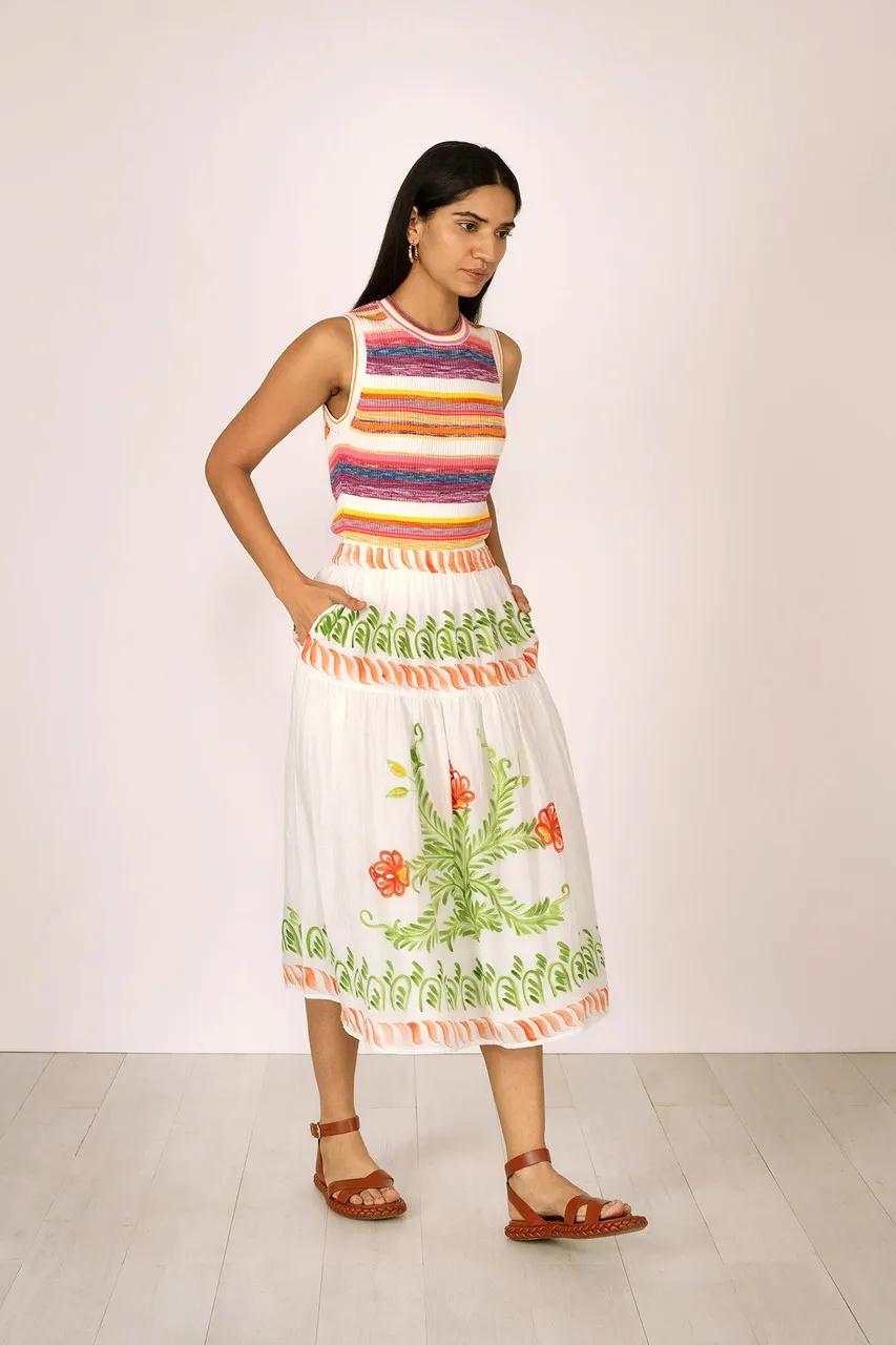 Banjanan Antonia Skirt, Watermelon