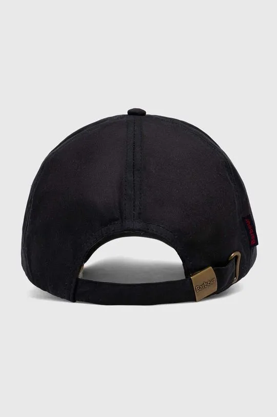 Barbour cotton baseball cap navy blue color