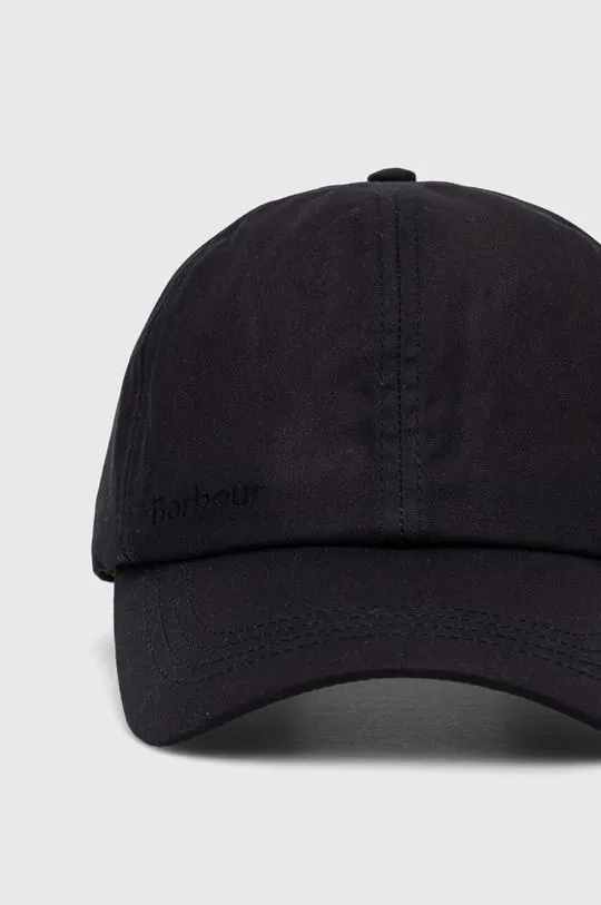 Barbour cotton baseball cap navy blue color