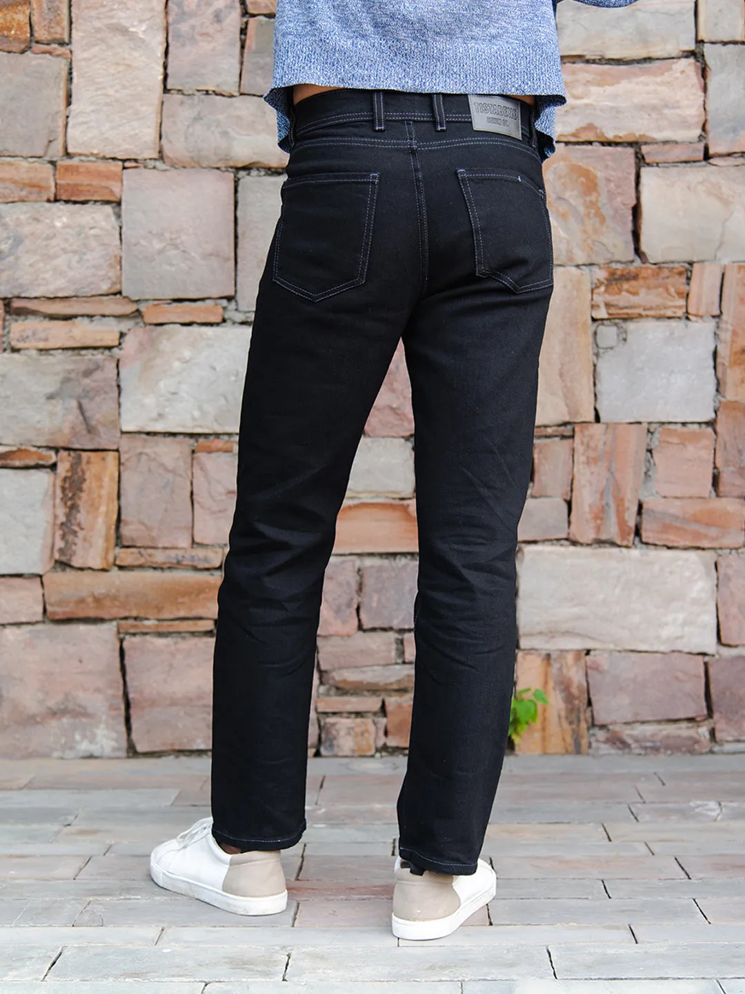 Black Ankle Fit Denim Jeans