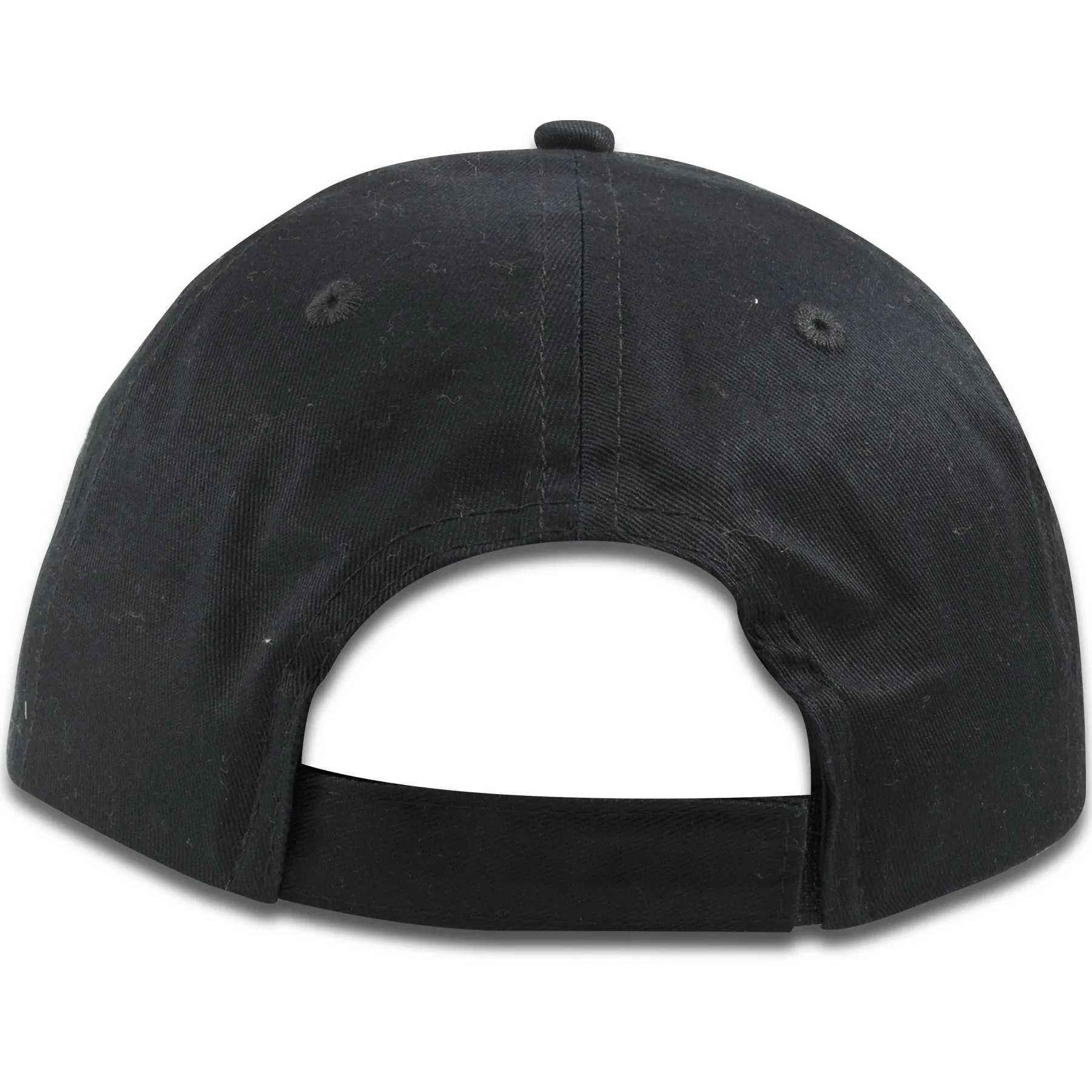 Blank Black Youth Sized Adjustable Baseball Cap