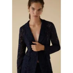 Blazer in pizzo donna Blu