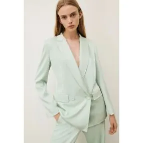 Blazer satin donna Verde Acqua