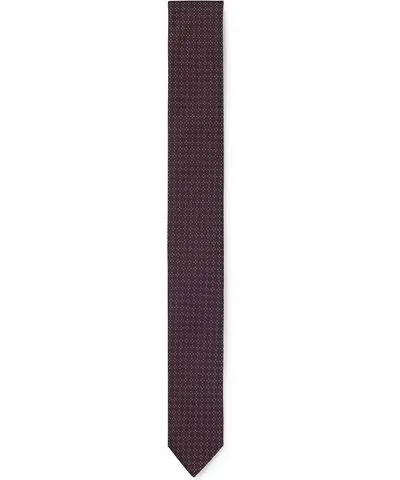 Boss Formal tie with all-over jacquard pattern