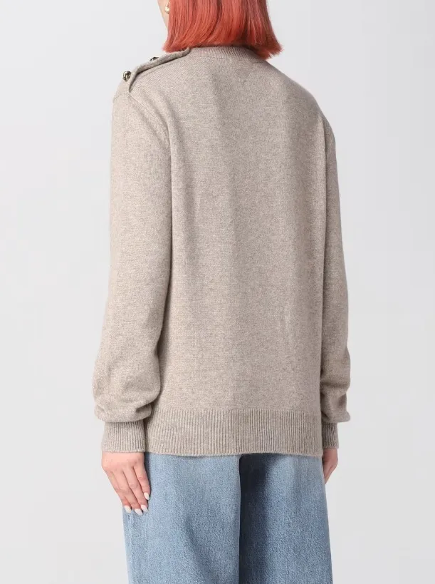 BOTTEGA VENETA  |Casual Style Long Sleeves Elegant Style V-neck & Crew neck