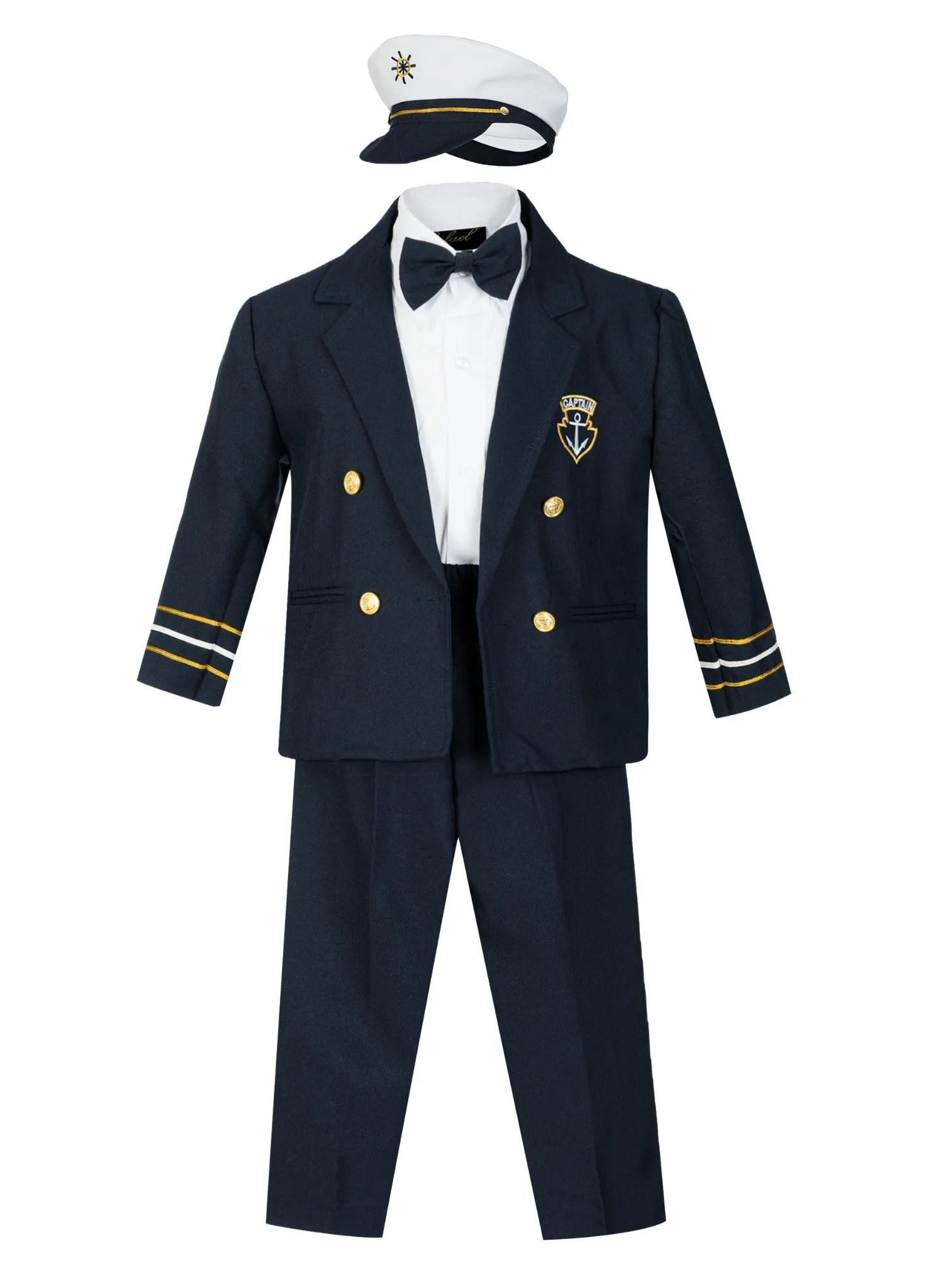 Boys Captain style suit set with hat (5 pcs)