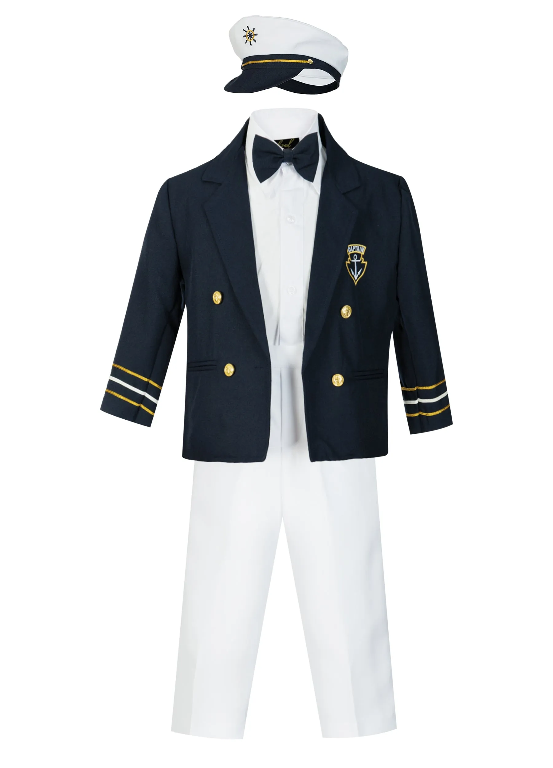 Boys Captain style suit set with hat (5 pcs)