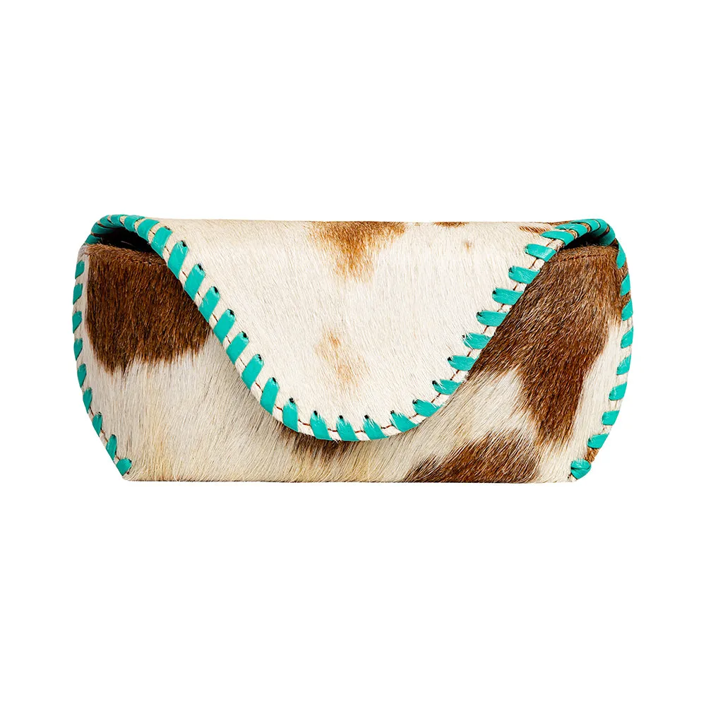 Buena Vista Sun glasses Case in Brown & White