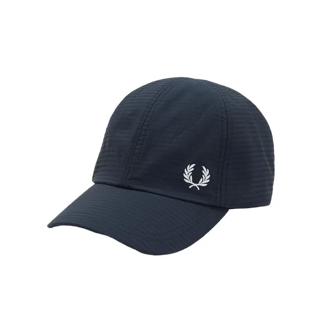 CAP DOPPIO LOGO SEERSUCKER Man Navy