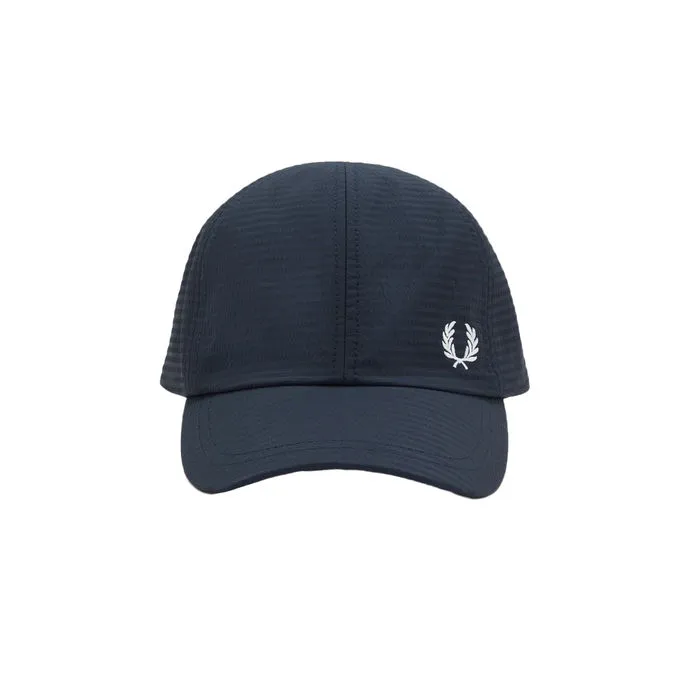 CAP DOPPIO LOGO SEERSUCKER Man Navy