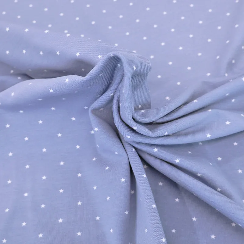 Cotton Jersey - Pale Blue - Starry