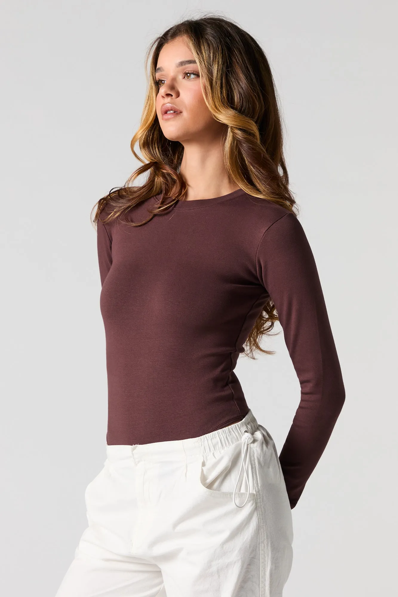 Crew Neck Long Sleeve Bodysuit