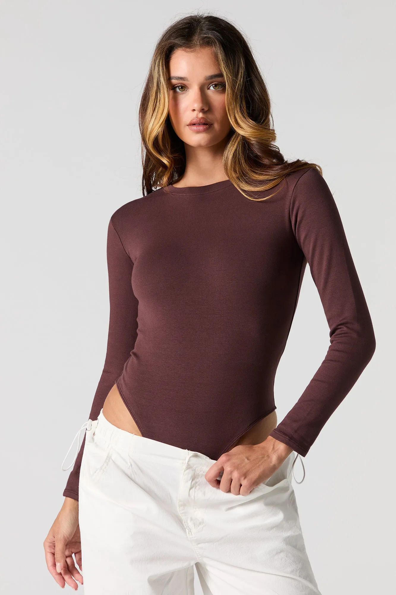 Crew Neck Long Sleeve Bodysuit