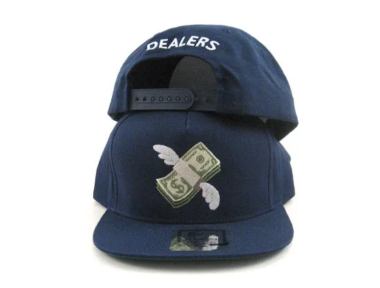 Dealers Shmoney Snapback Hats (Navy)