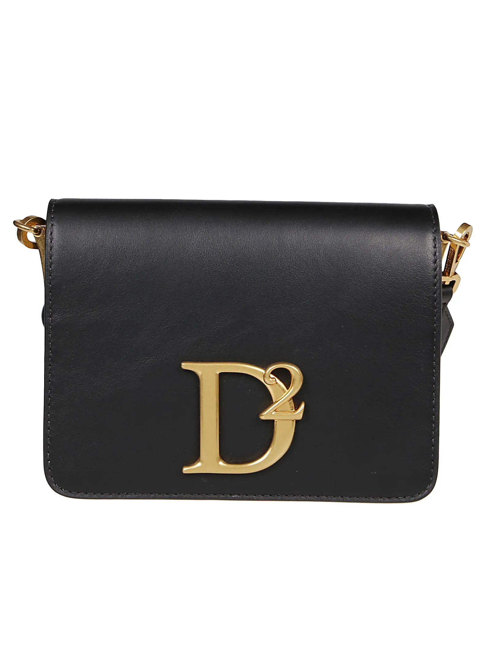 Dsquared2 Logo Plaque Foldover Crossbody Bag