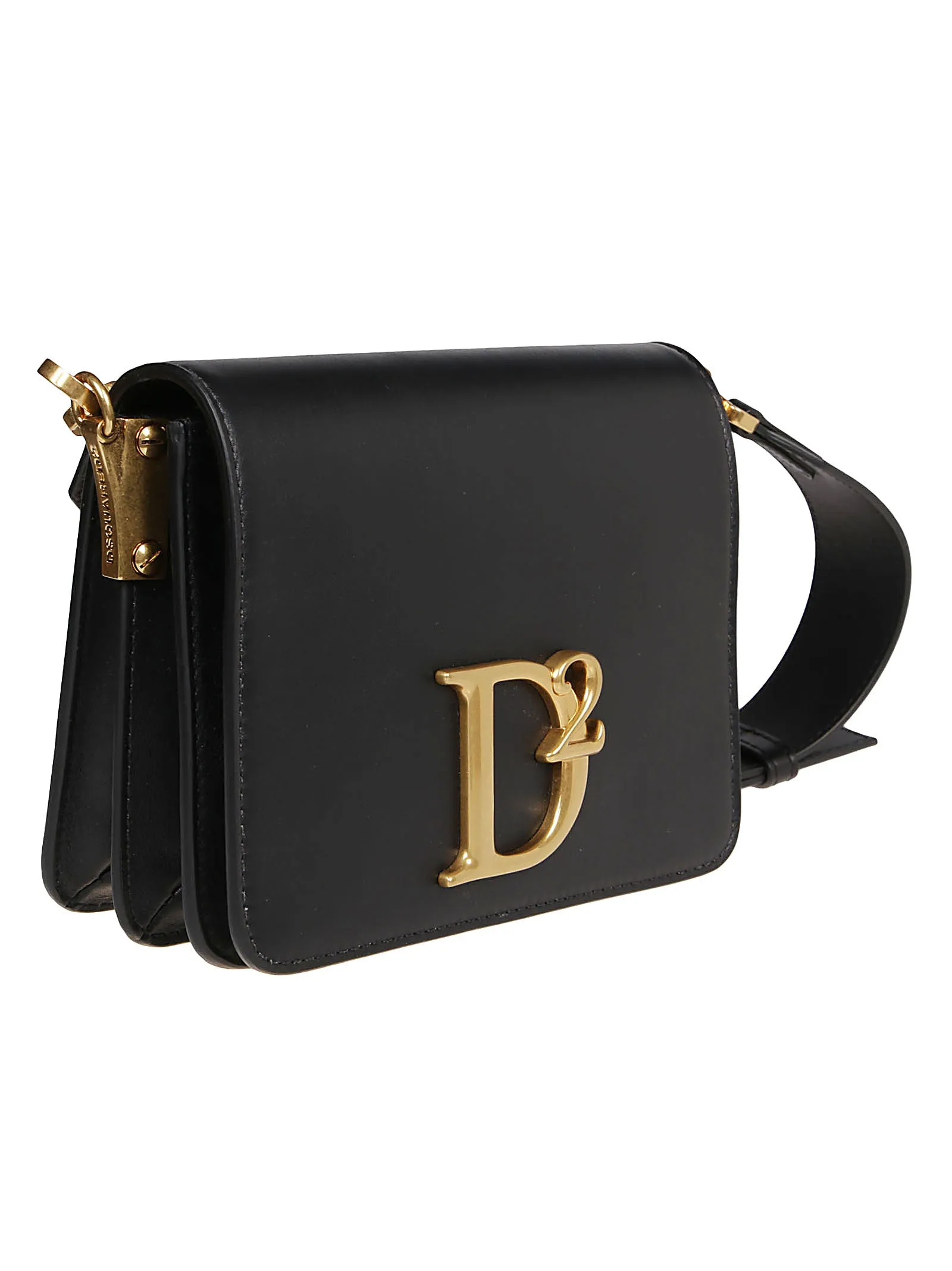 Dsquared2 Logo Plaque Foldover Crossbody Bag