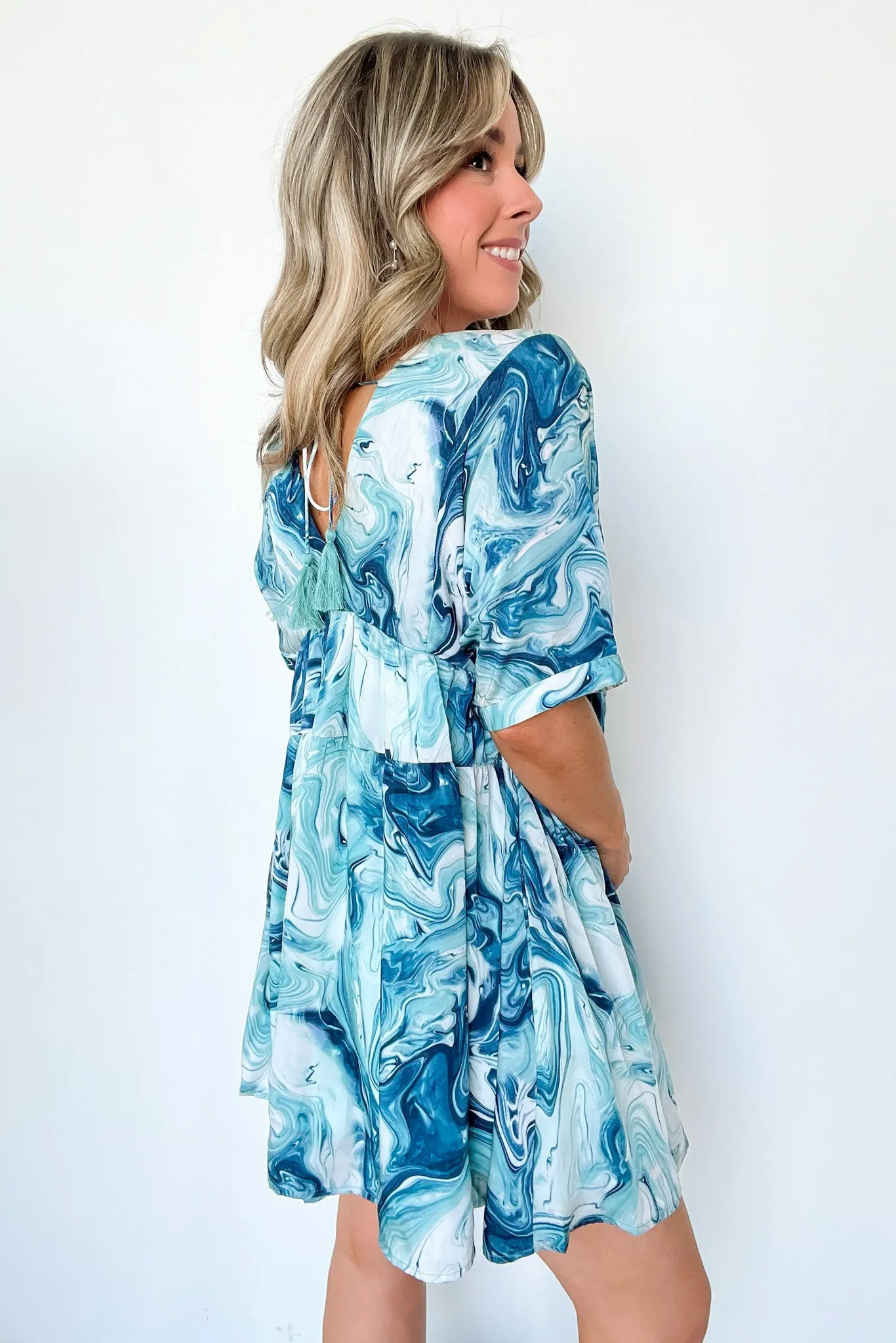 Effortless Behavior Abstract Tiered Tunic Dress - FINAL SALE