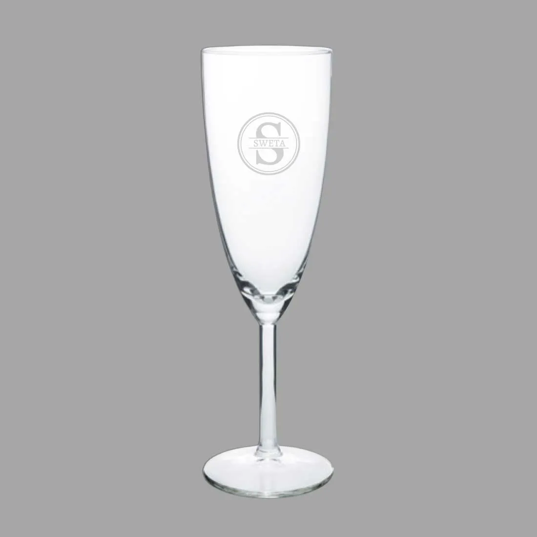 Engraved Champagne Glasses with Name - Personalized Flute Glassware