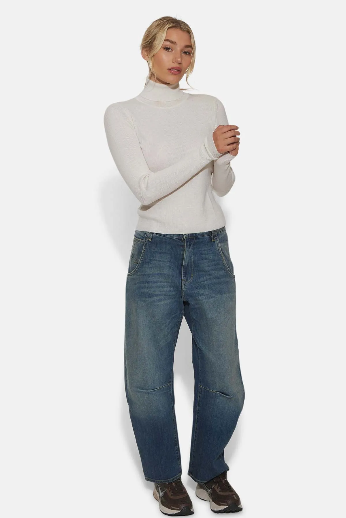 Eva Cashmere Turtleneck Sweater - Ivory