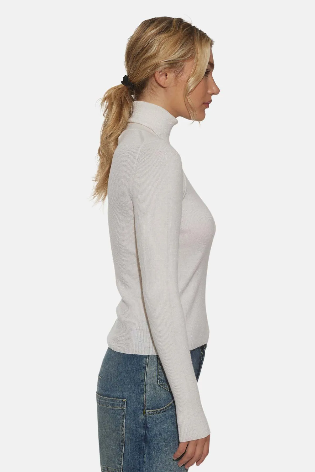 Eva Cashmere Turtleneck Sweater - Ivory