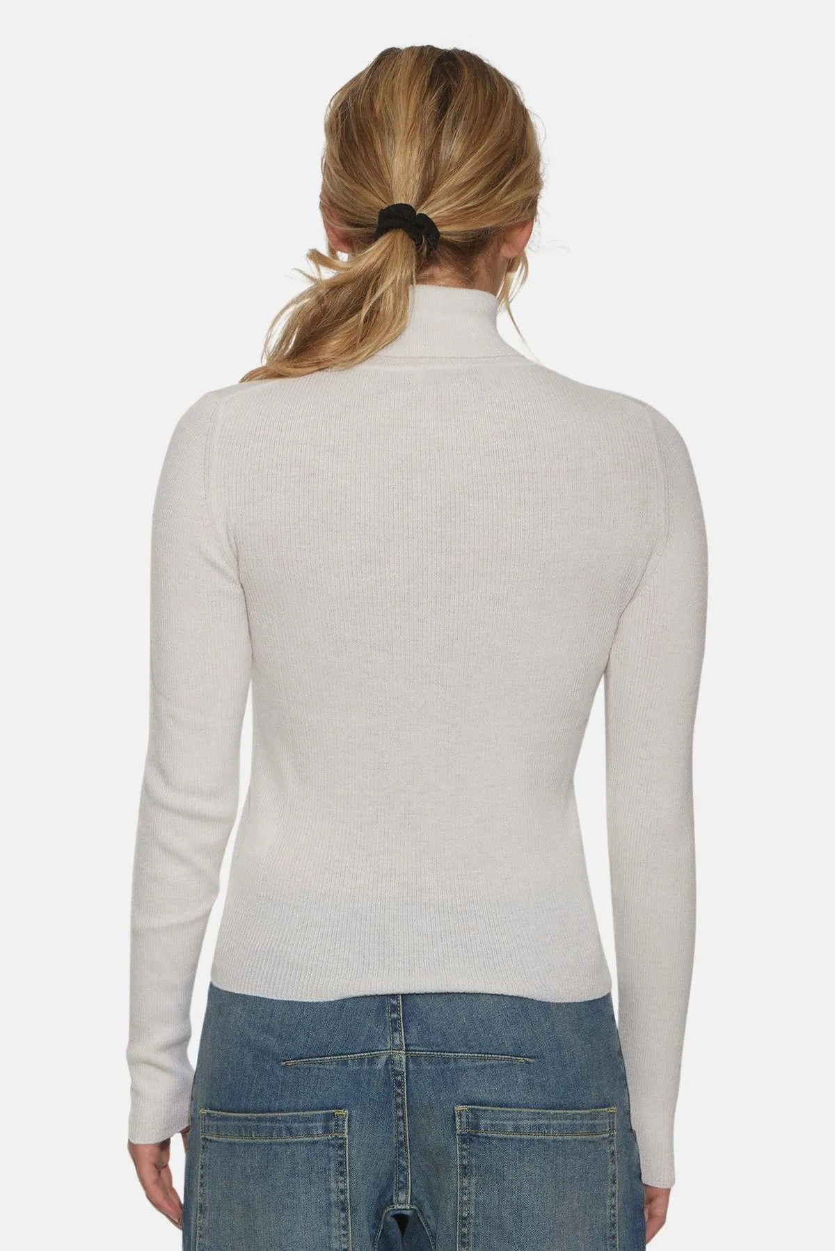 Eva Cashmere Turtleneck Sweater - Ivory