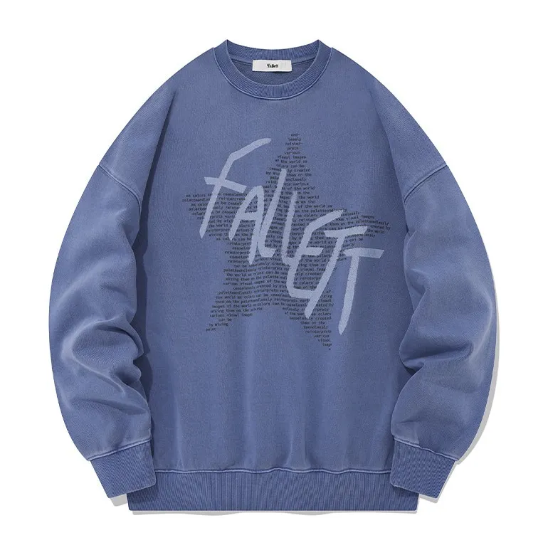 Fallett  |Unisex Street Style Long Sleeves Logo Sweatshirts