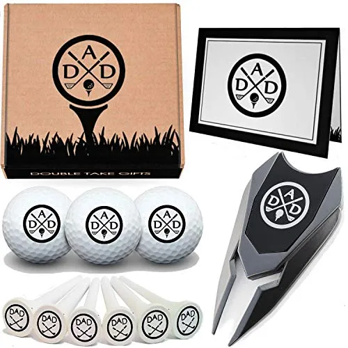 Fathers Day 12 Piece Golf Gift Set - Dads Day Divot Tool, Balls & More