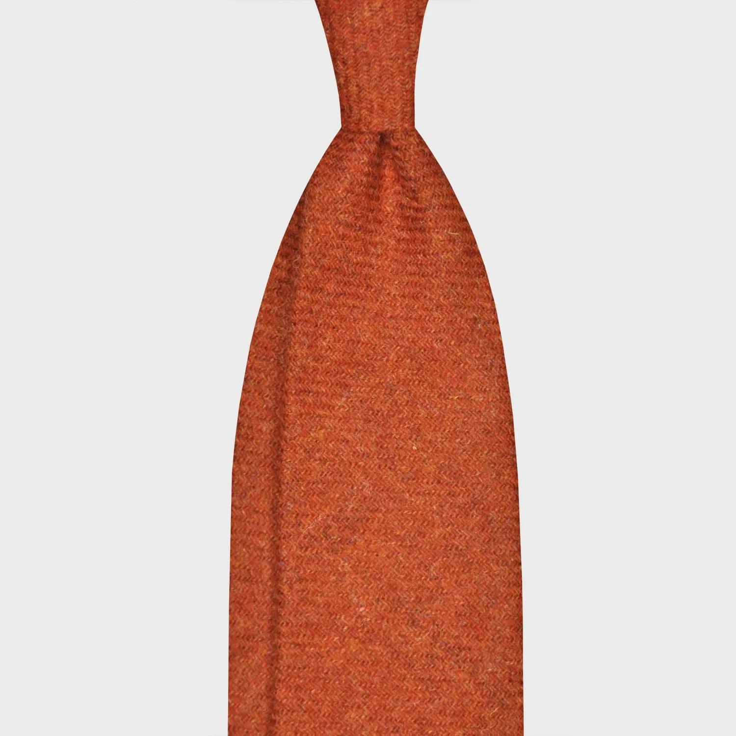 F.Marino Tweed Tie 3 Folds Lobster Orange