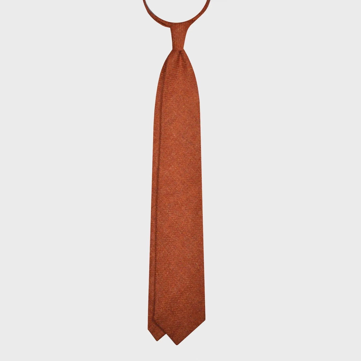 F.Marino Tweed Tie 3 Folds Lobster Orange