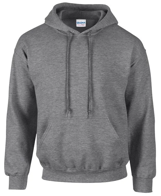 Gildan Plain Hoody - MARL GREY