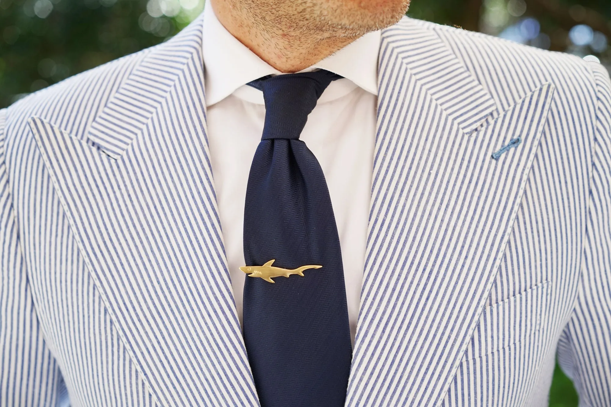 Gold Shark Tie Bar