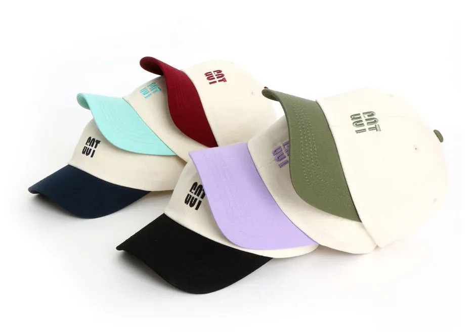 GOT Embroidery Contrast Baseball Caps Color-blocked Hats Unique Novelty Unisex Mens Womens Adjustable Korean Kpop Style Street F