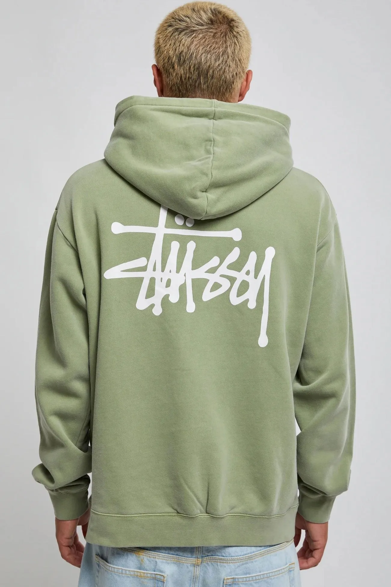 Graffiti LBC Fleece Hood Pigment Artichoke