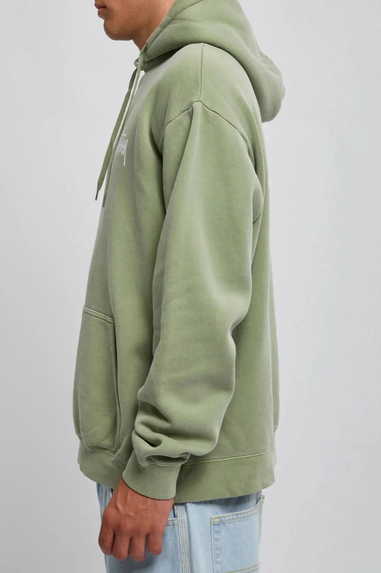 Graffiti LBC Fleece Hood Pigment Artichoke