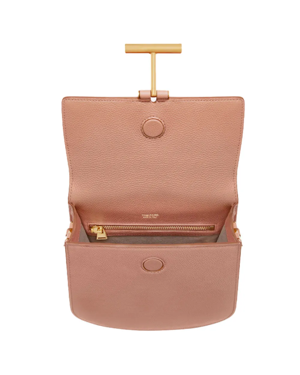 Grain Leather Tara Mini Crossbody in Rose Clay