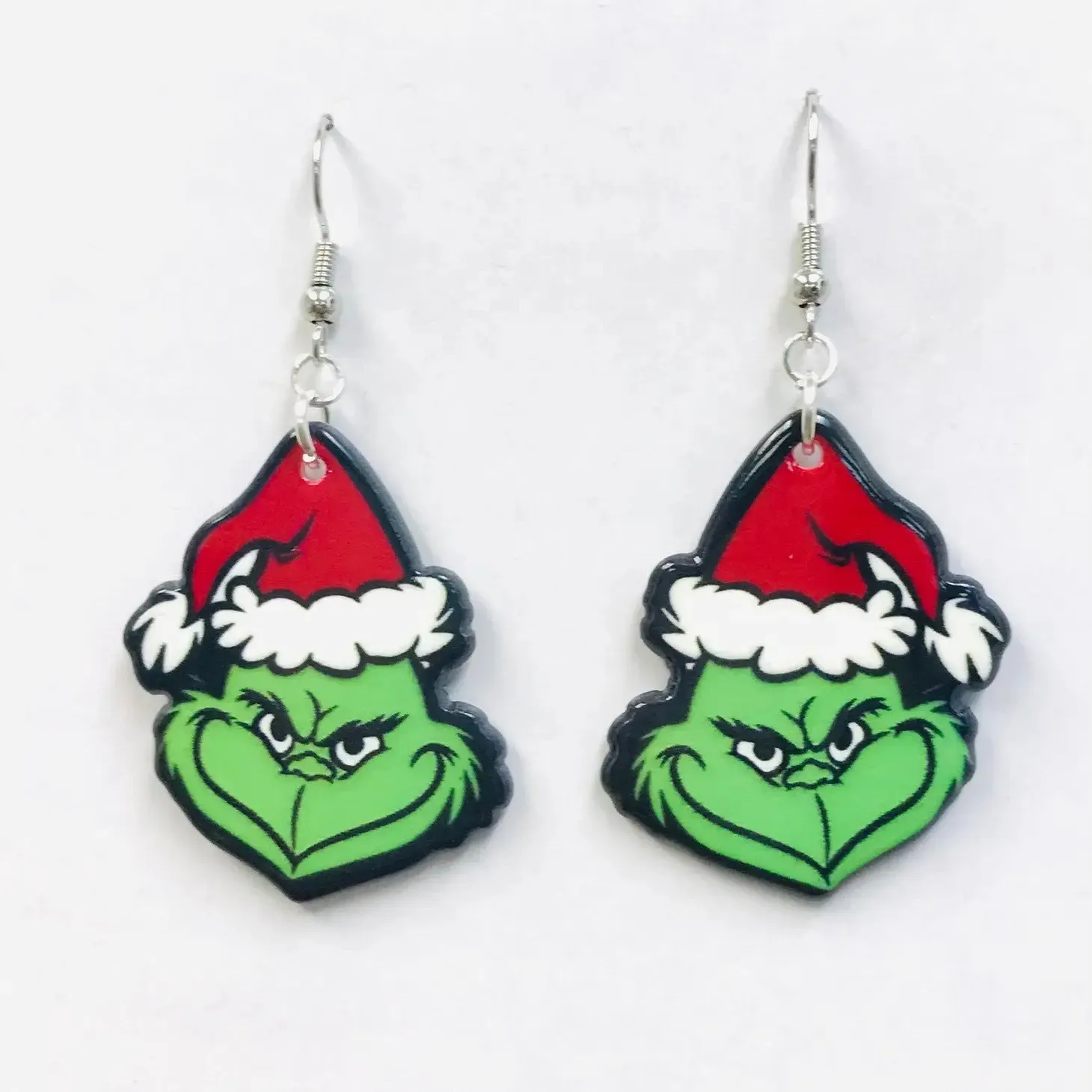 Grinch Earrings, You're A Mean One Mr. Grinch Earring, Acrylic Earrings, Christmas Gift